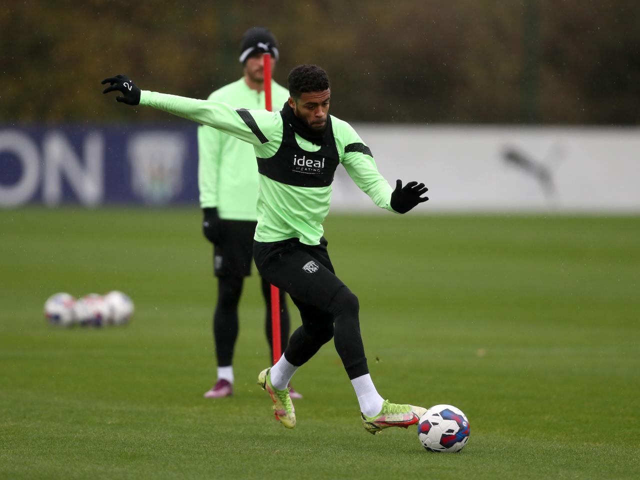 Darnell Furlong during Albion training.