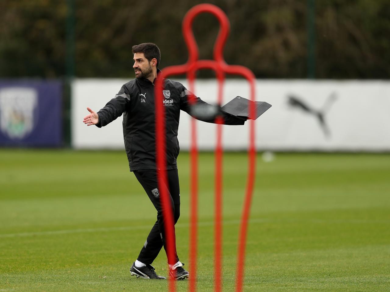 Jorge Alarcón during training ahead of the clash with Stoke City.