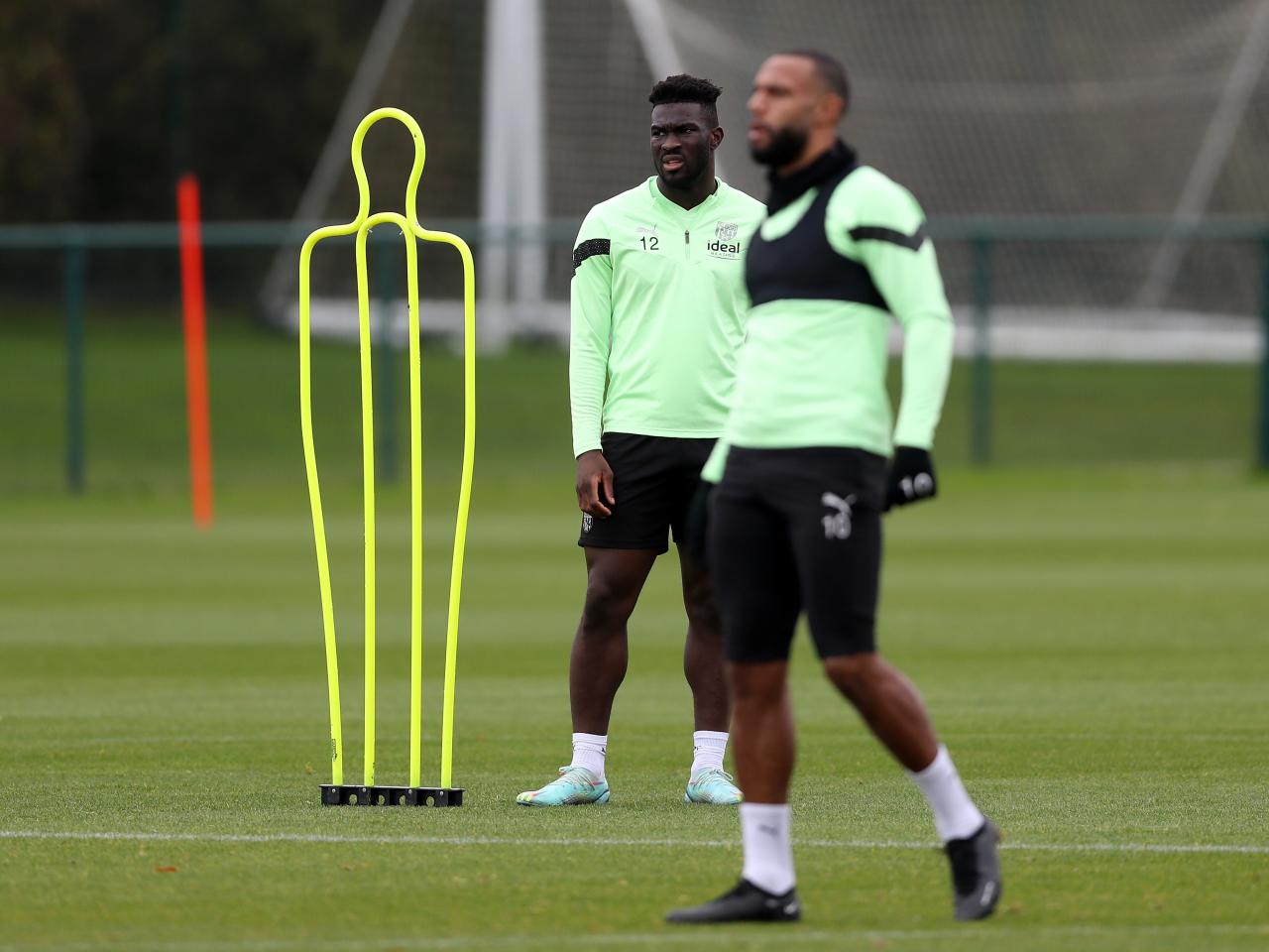 Daryl Dike during Albion training.