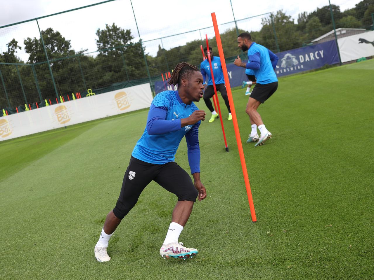 Brandon Thomas-Asante in training ahead of the Blackburn game