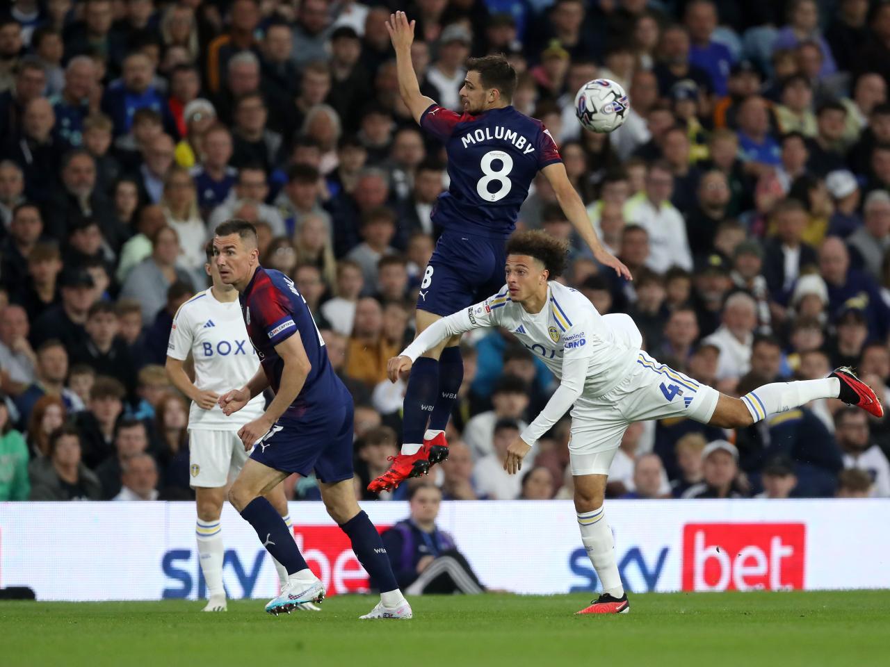 Jayson Molumby in action against Leeds