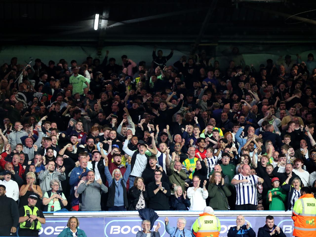 West Bromwich Albion fans at Leeds
