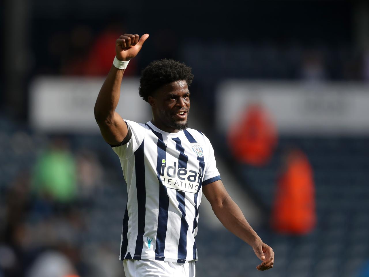 Josh Maja with his thumb up