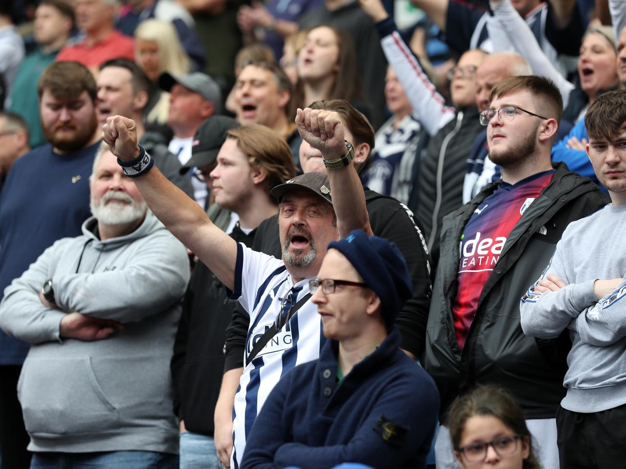Albion fans at The Hawthorns against Swansea 