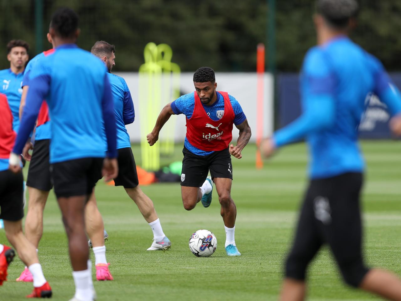 Darnell Furlong on the ball in training 