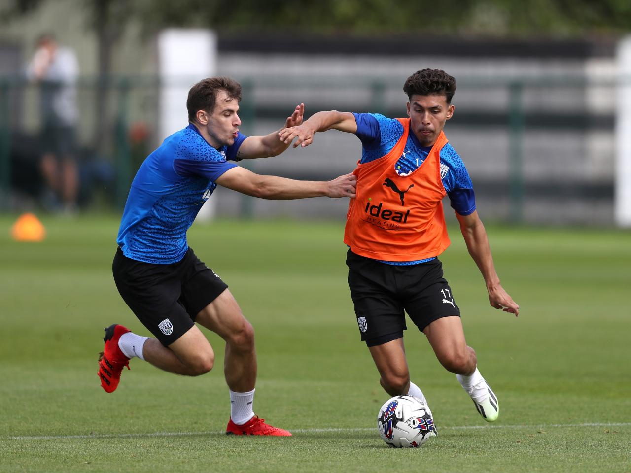Jeremy Sarmiento on the ball in training 