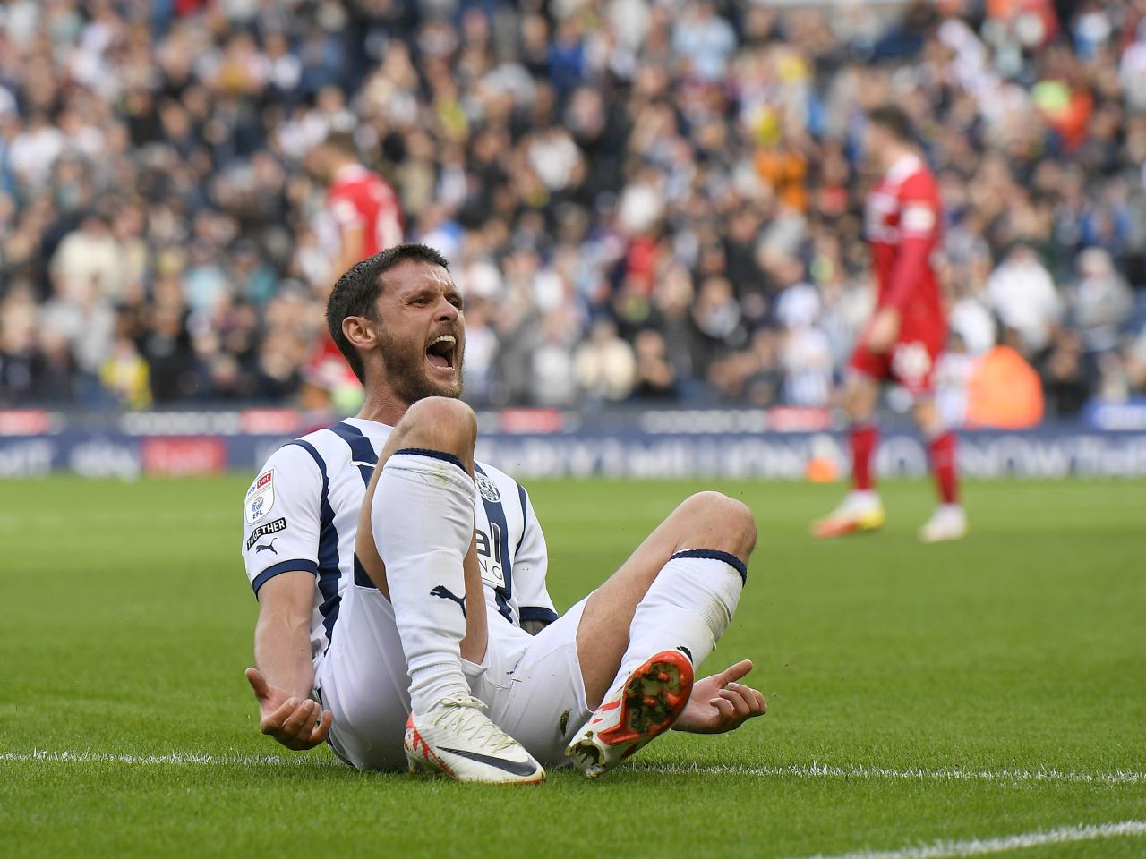 John Swift celebrates his goal against Middlesbrough