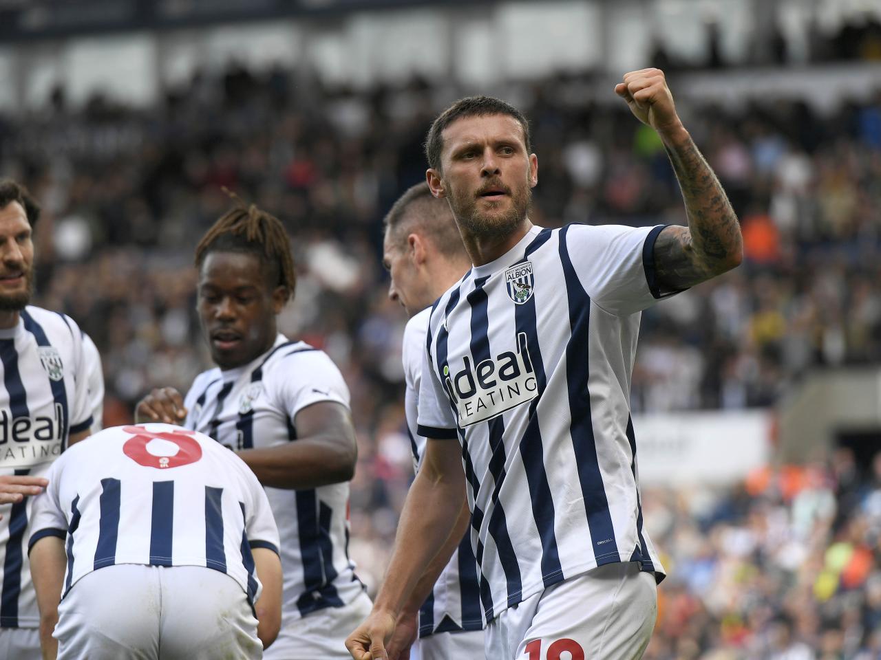 John Swift celebrates his goal against Middlesbrough