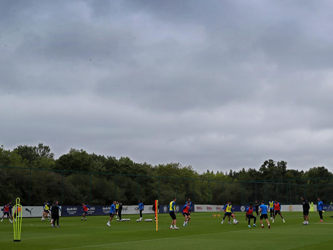 Albion players in training.