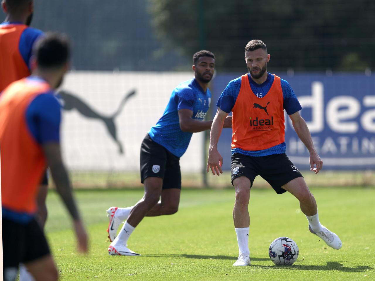 Albion players take part in training over the international break.