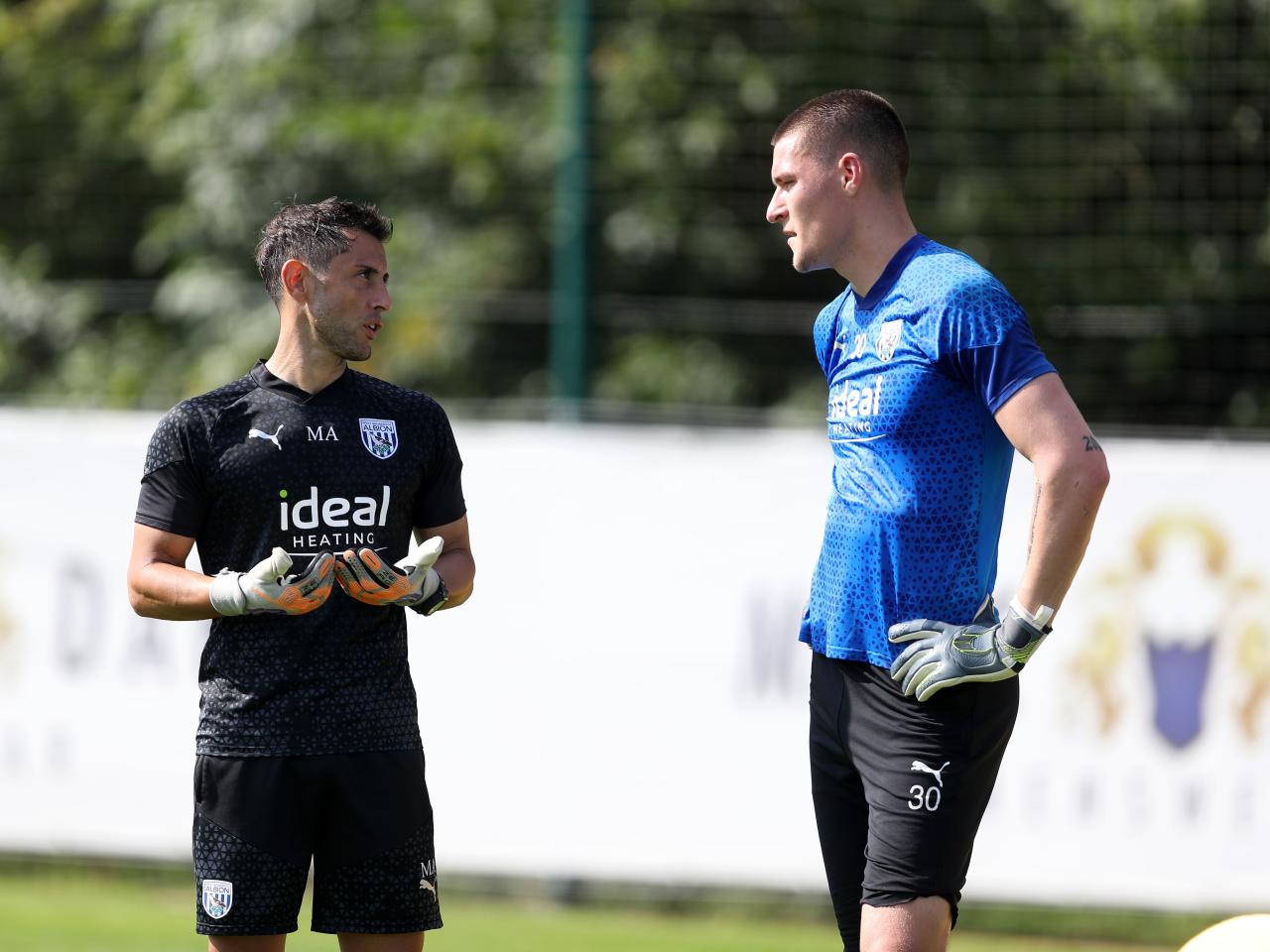 Albion players take part in training over the international break.