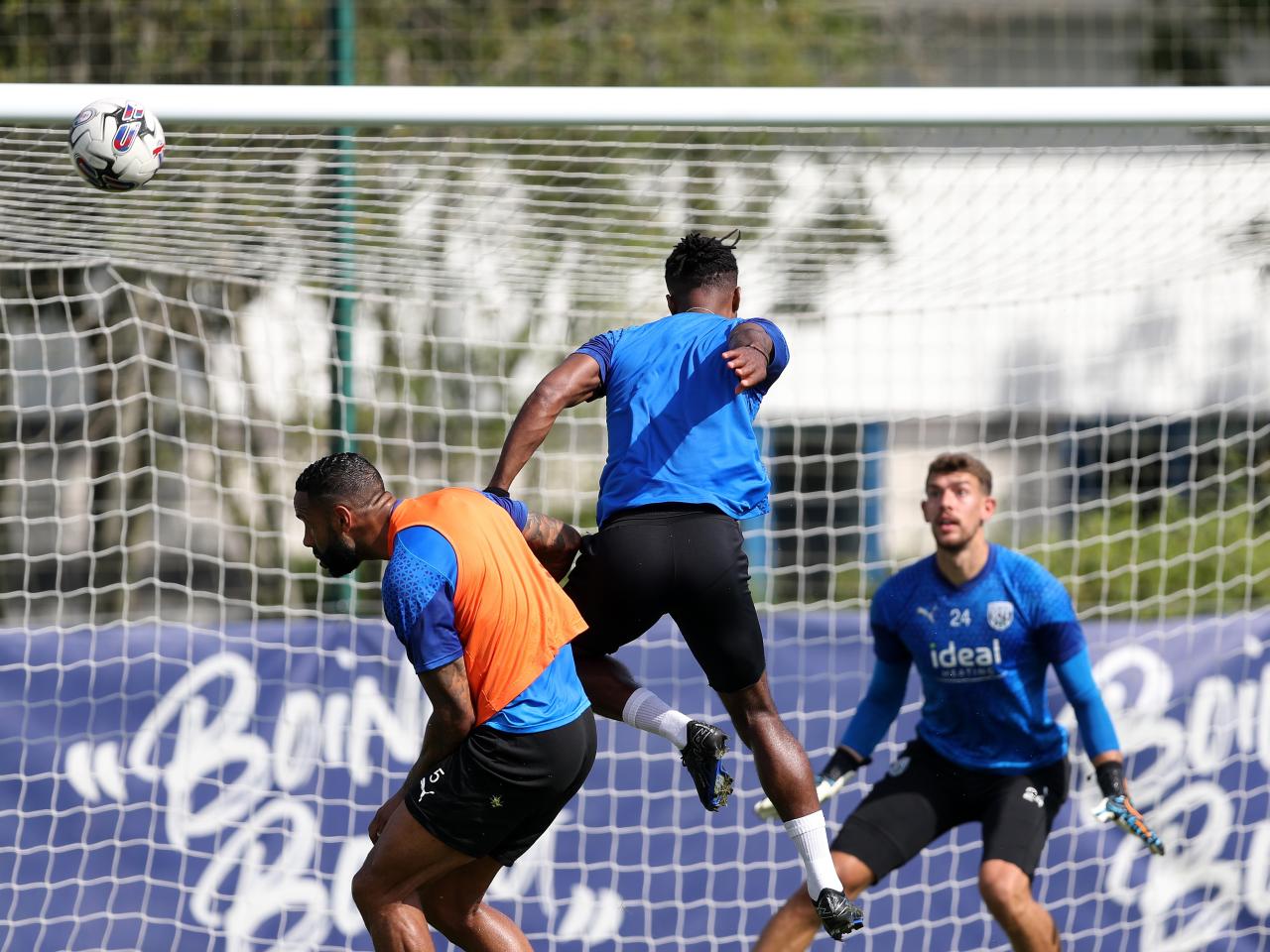 Albion players take part in training over the international break.