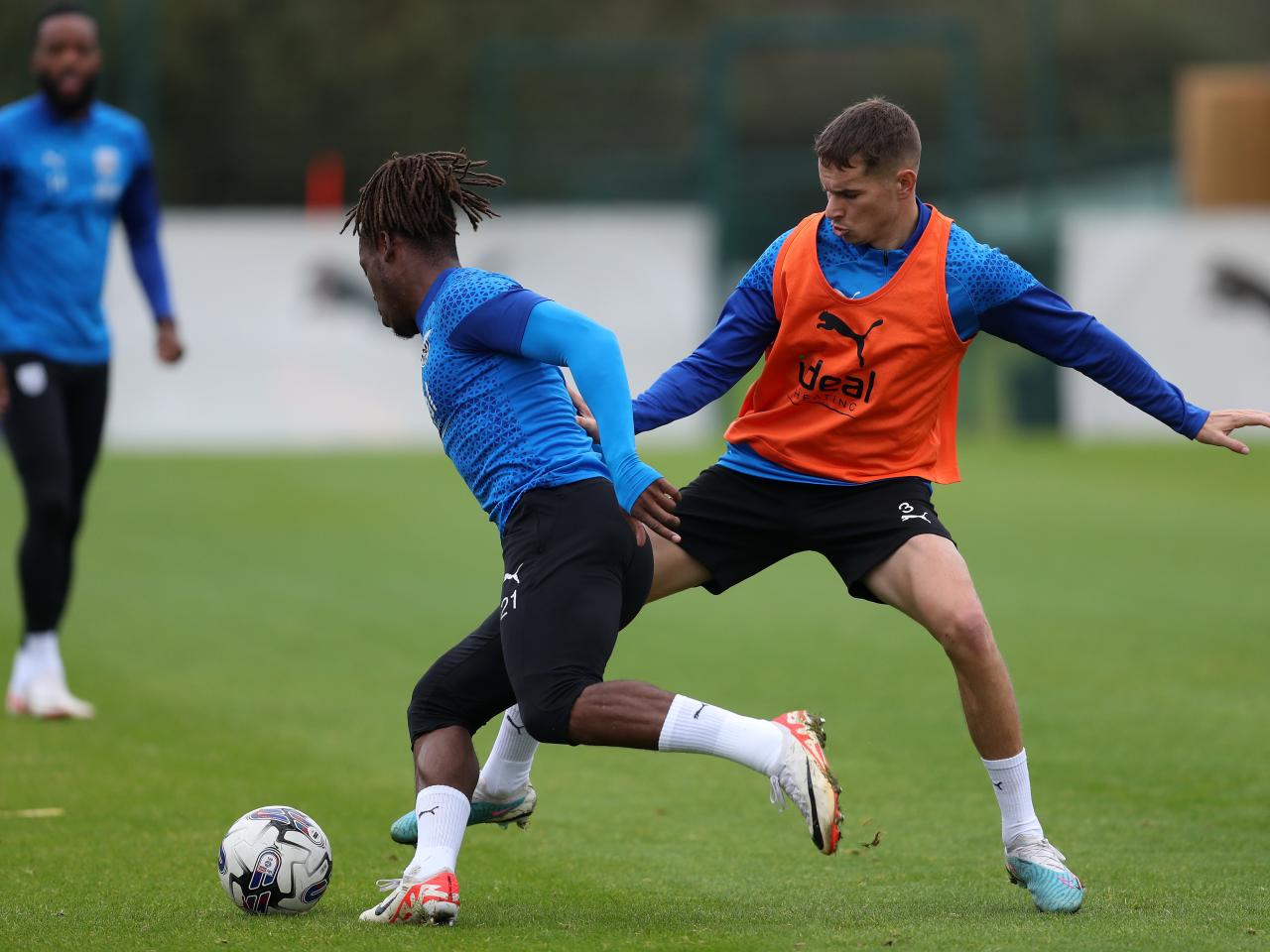 Albion players in training.