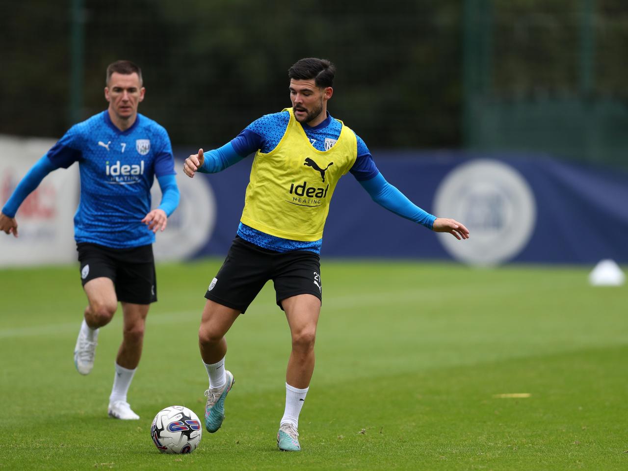 Albion players in training.