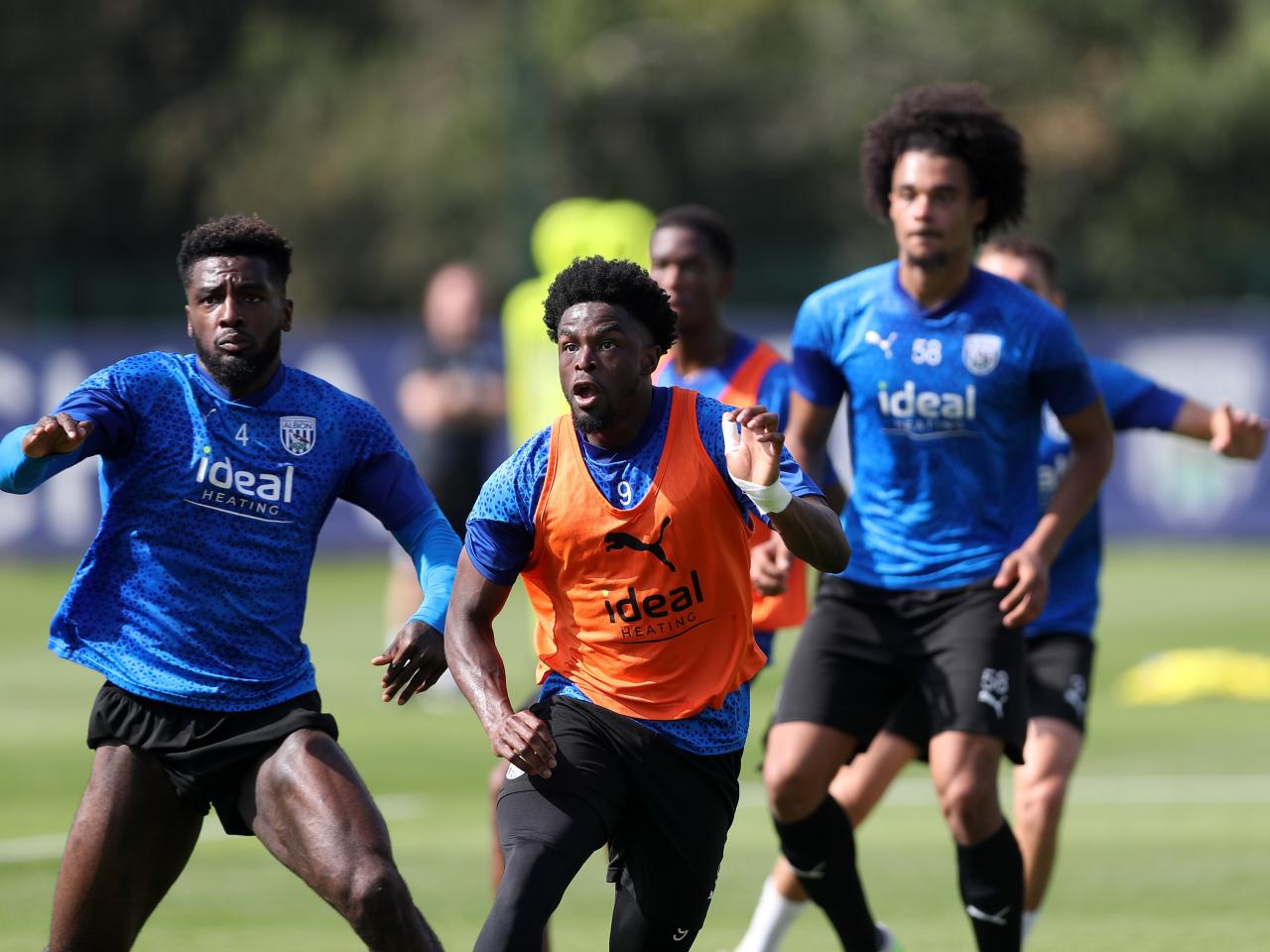 Albion players take part in training over the international break.