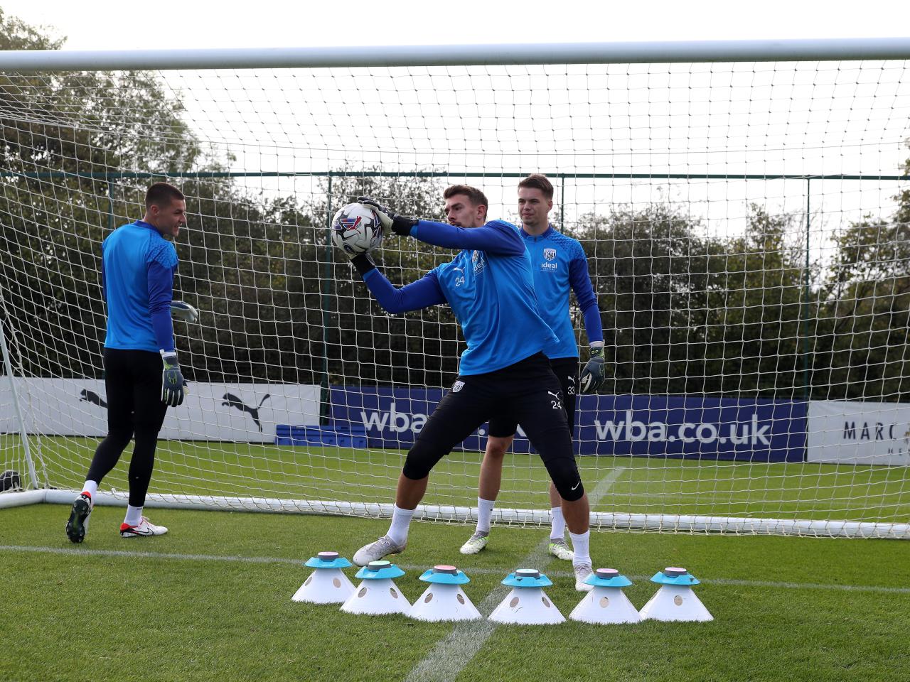 Albion players in training.