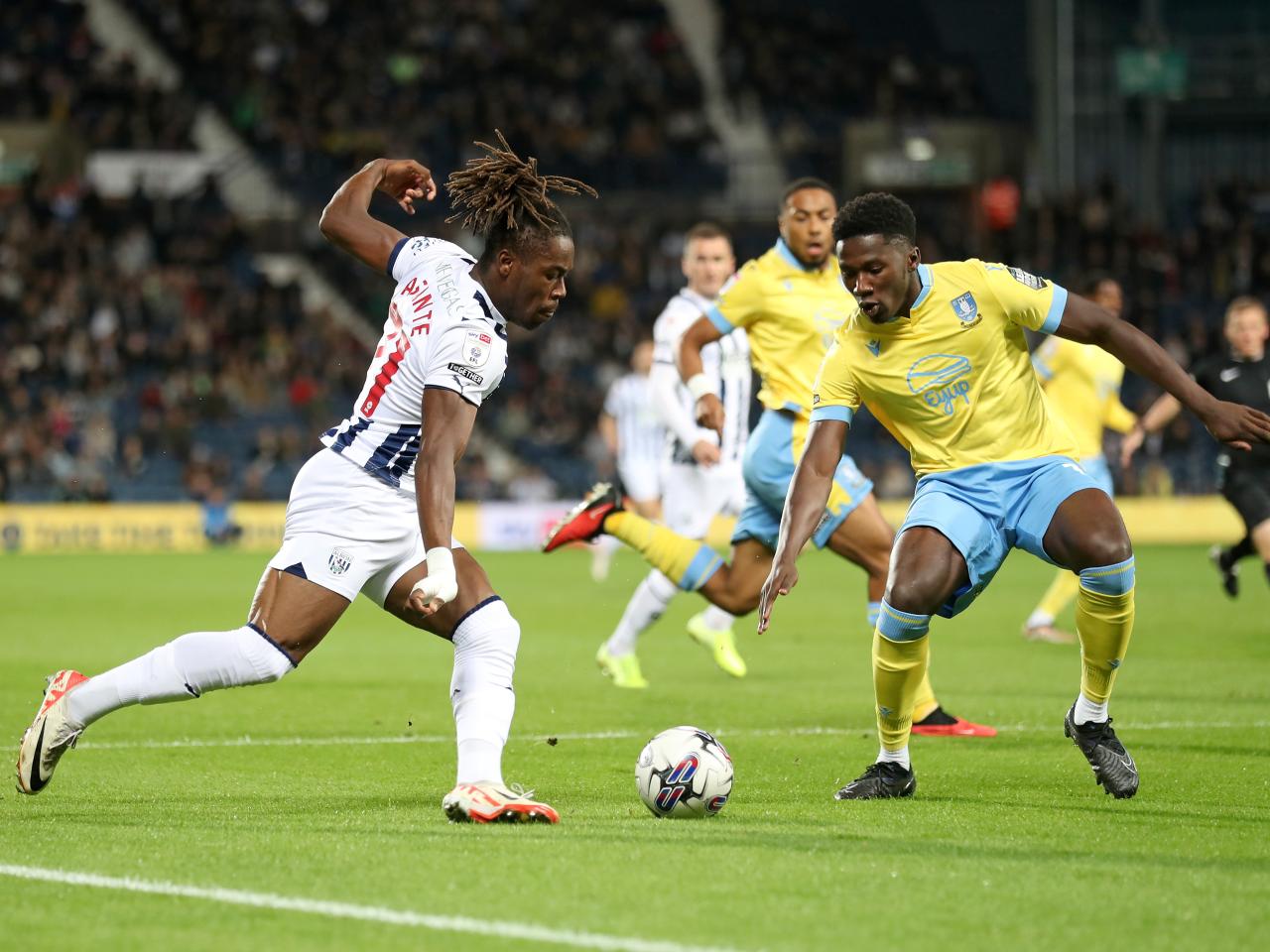 Brandon Thomas-Asante on the ball against Sheffield Wednesday