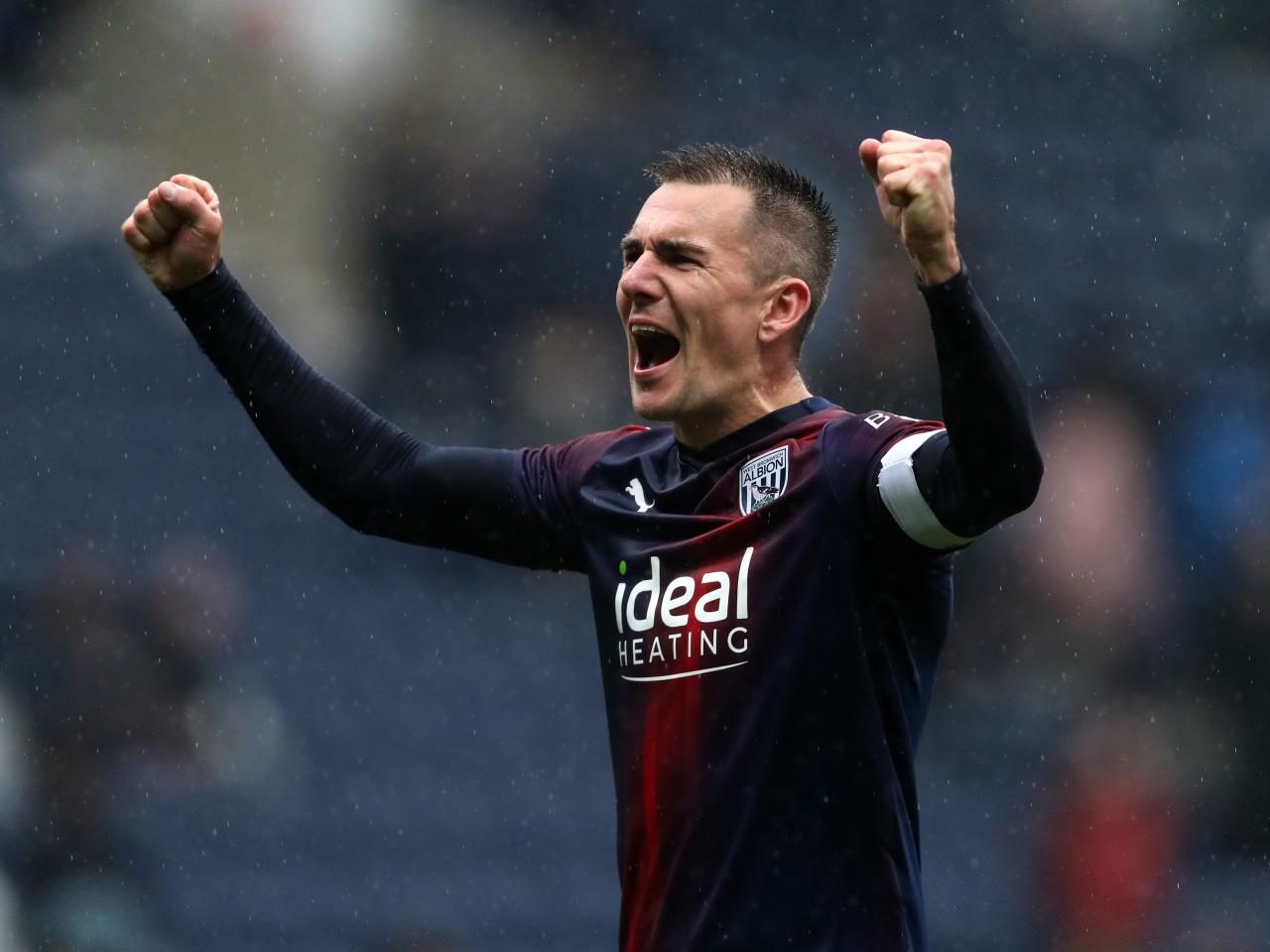 Jed Wallace celebrates at full time