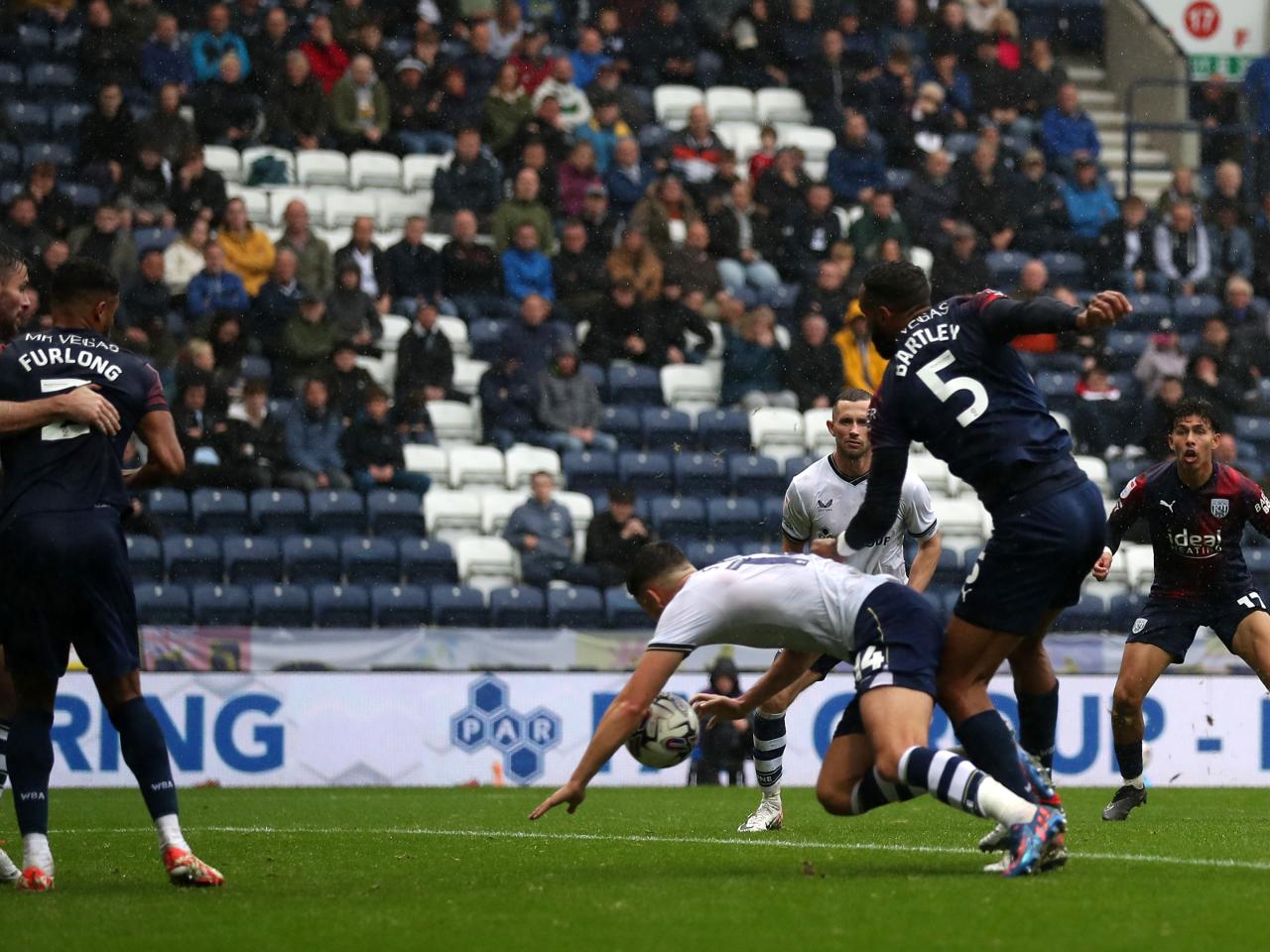 Kyle Bartley scores against Preston 