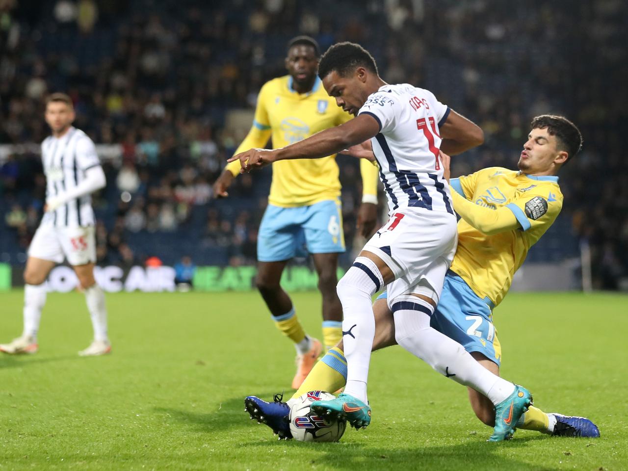 Grady Diangana on the ball against Sheffield Wednesday