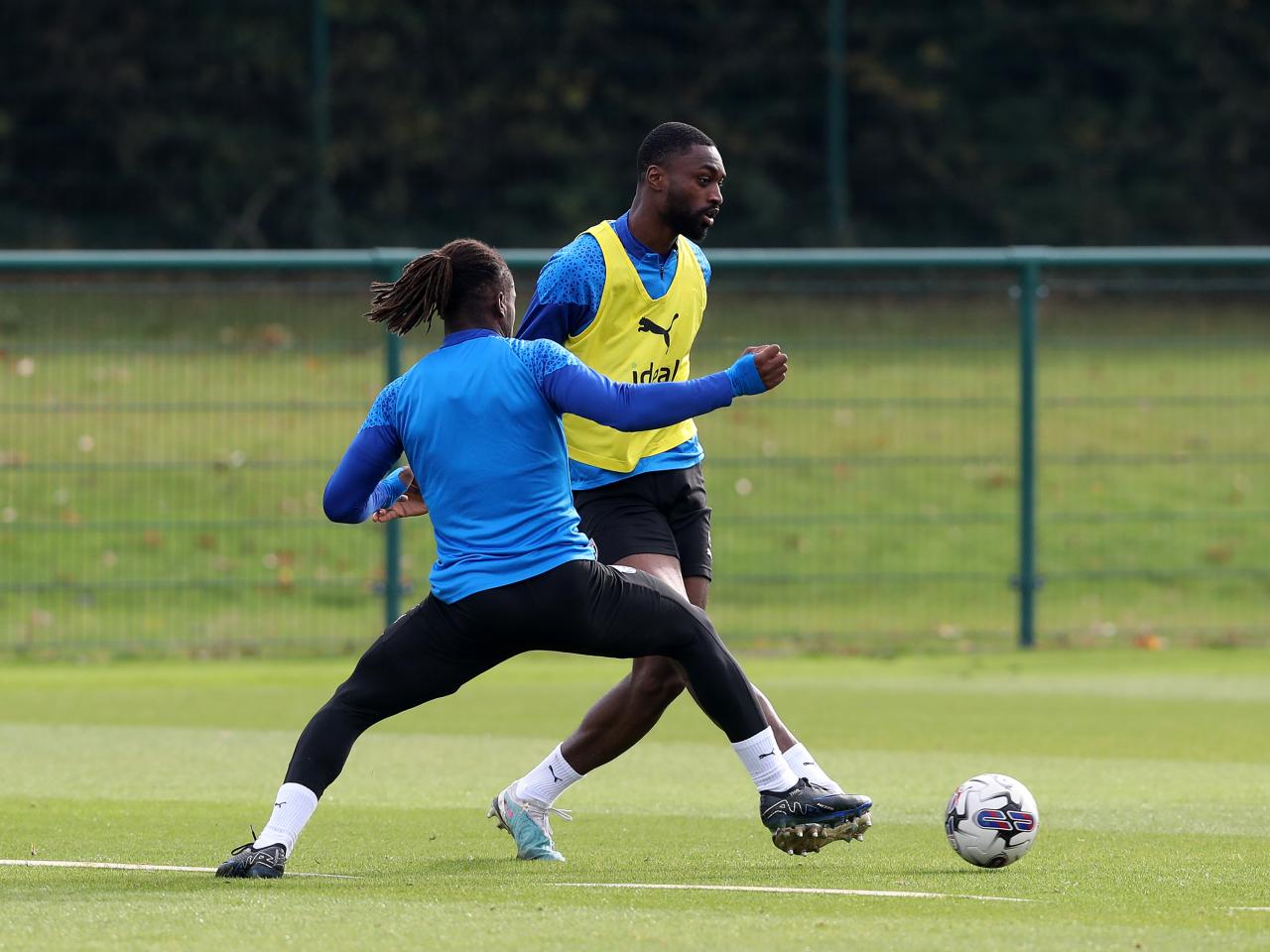 Albion players in training.