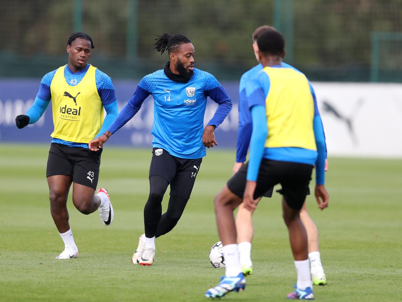 Albion players in training.