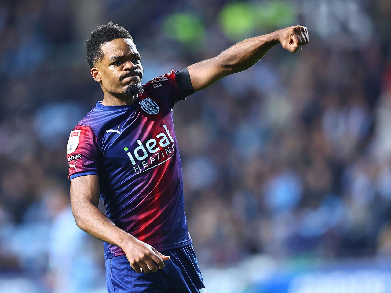 Grady Diangana celebrates the win at full-time