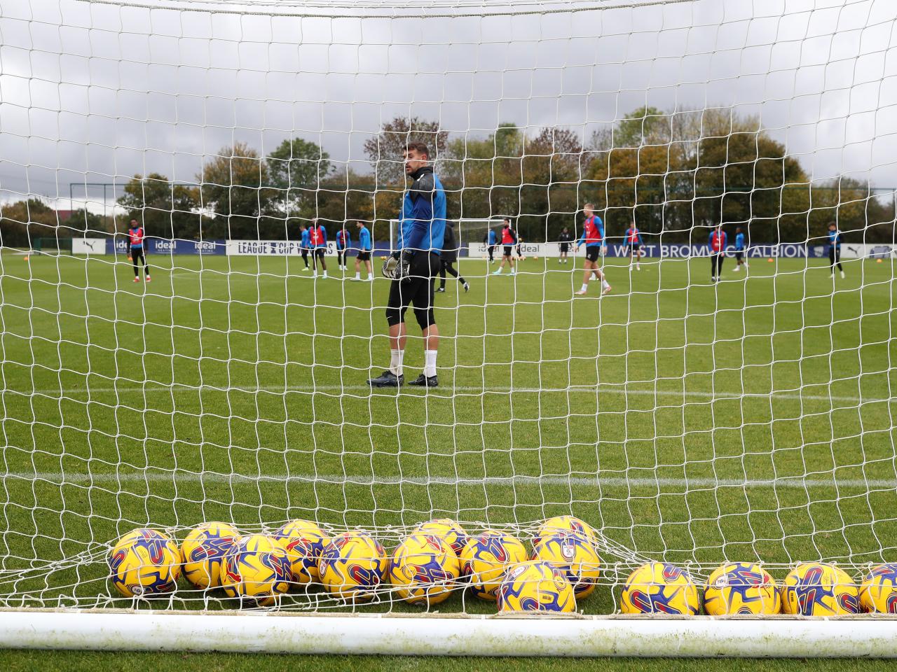 Albion players in training.