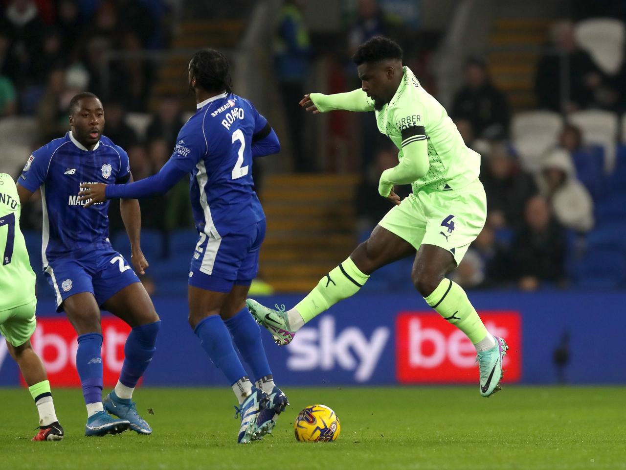 Cedric Kipre in action against Cardiff