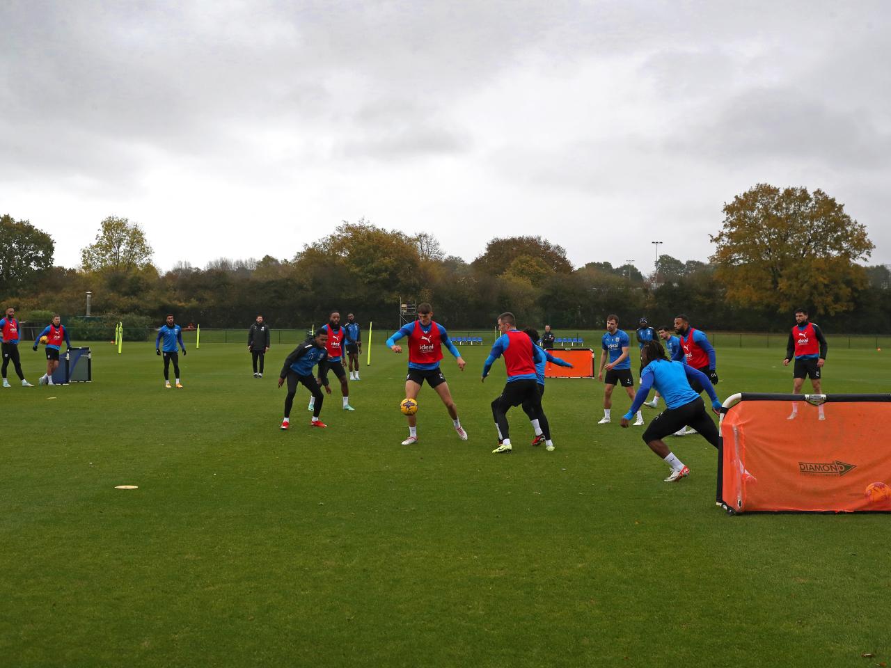 Albion players in training.
