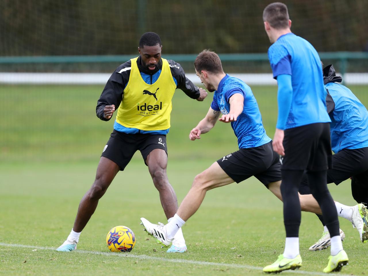 Albion players in training.