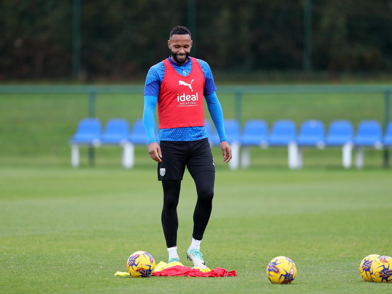 Albion players in training.