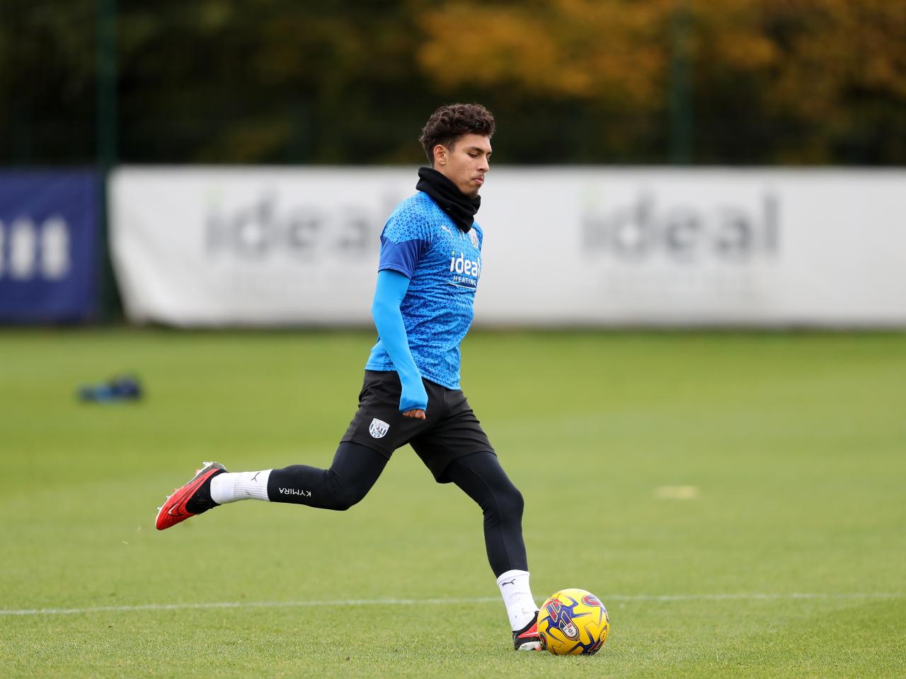 Albion players in training.