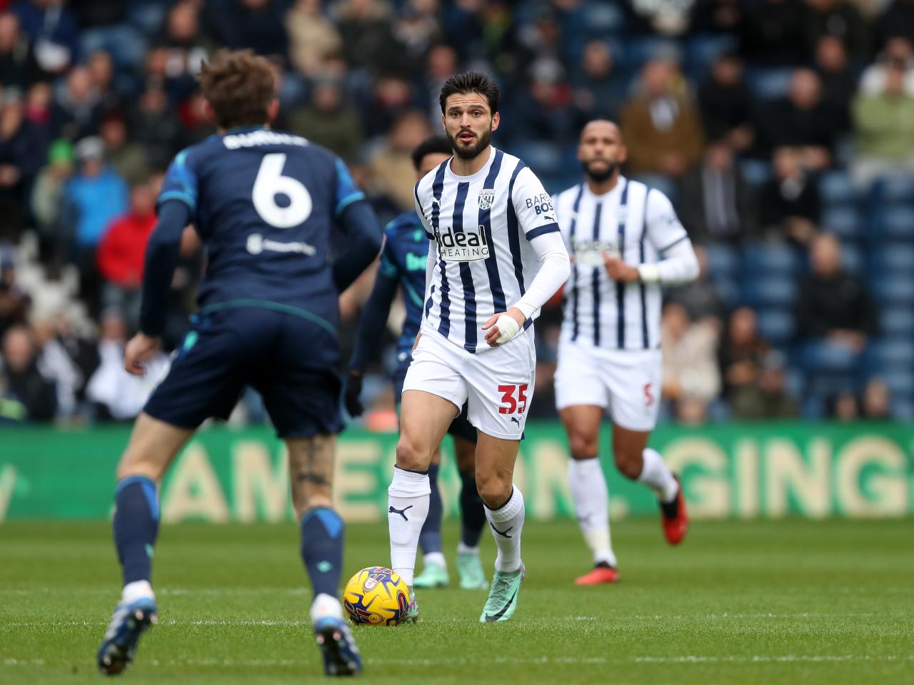 Okay Yokuslu on the ball against Stoke
