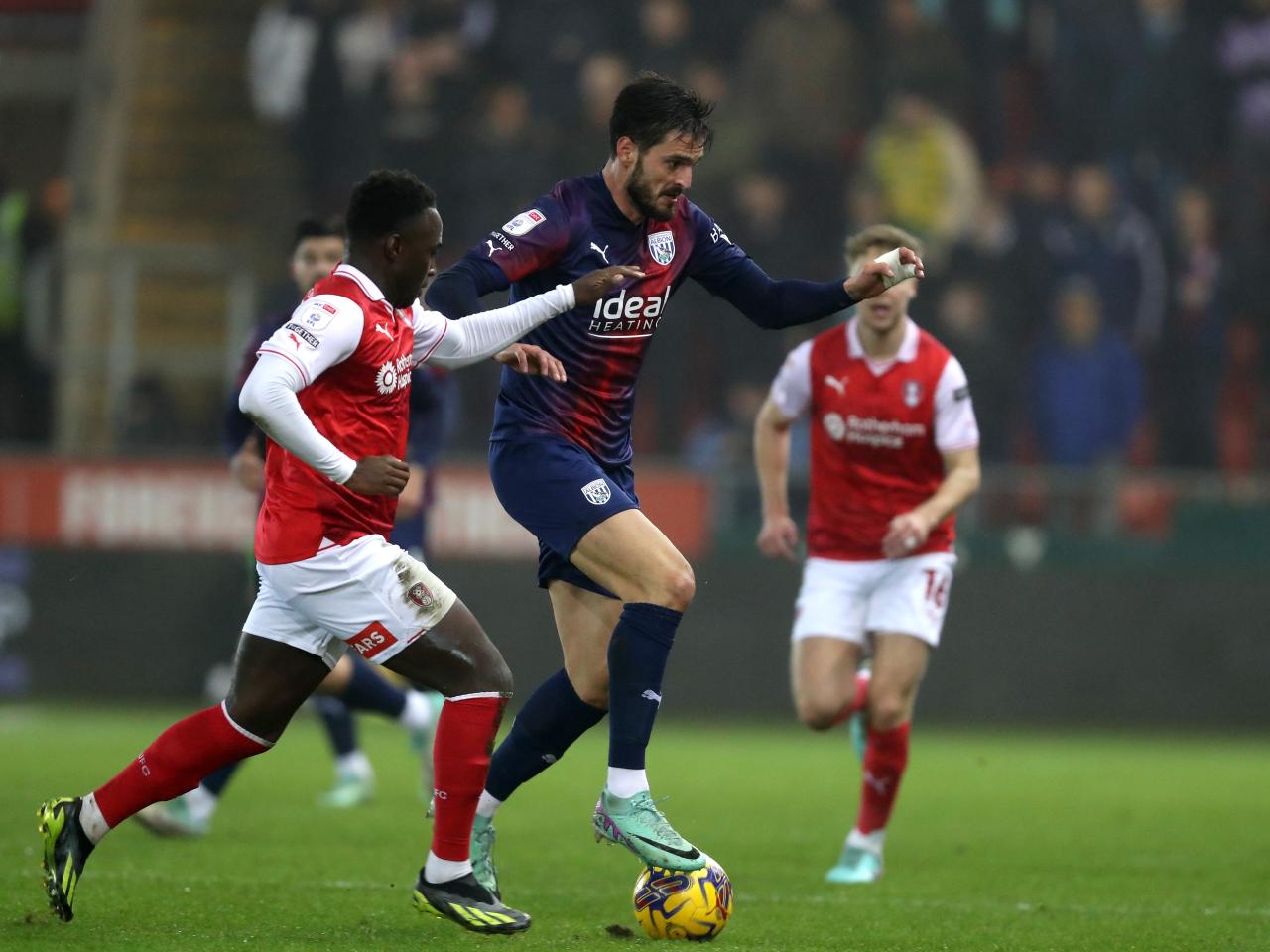 Okay Yokuslu on the ball at Rotherham United