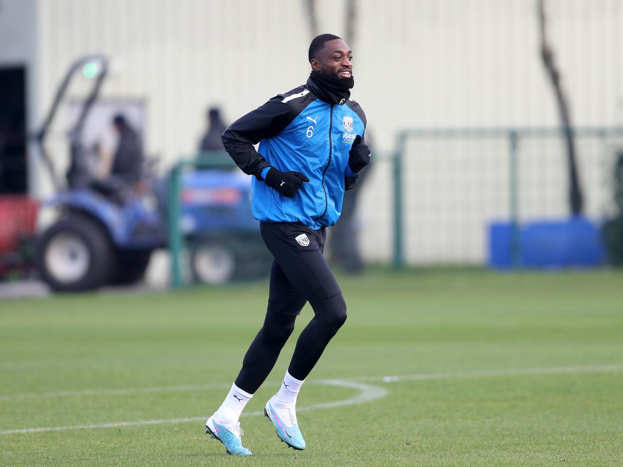 Semi Ajayi smiling in training 