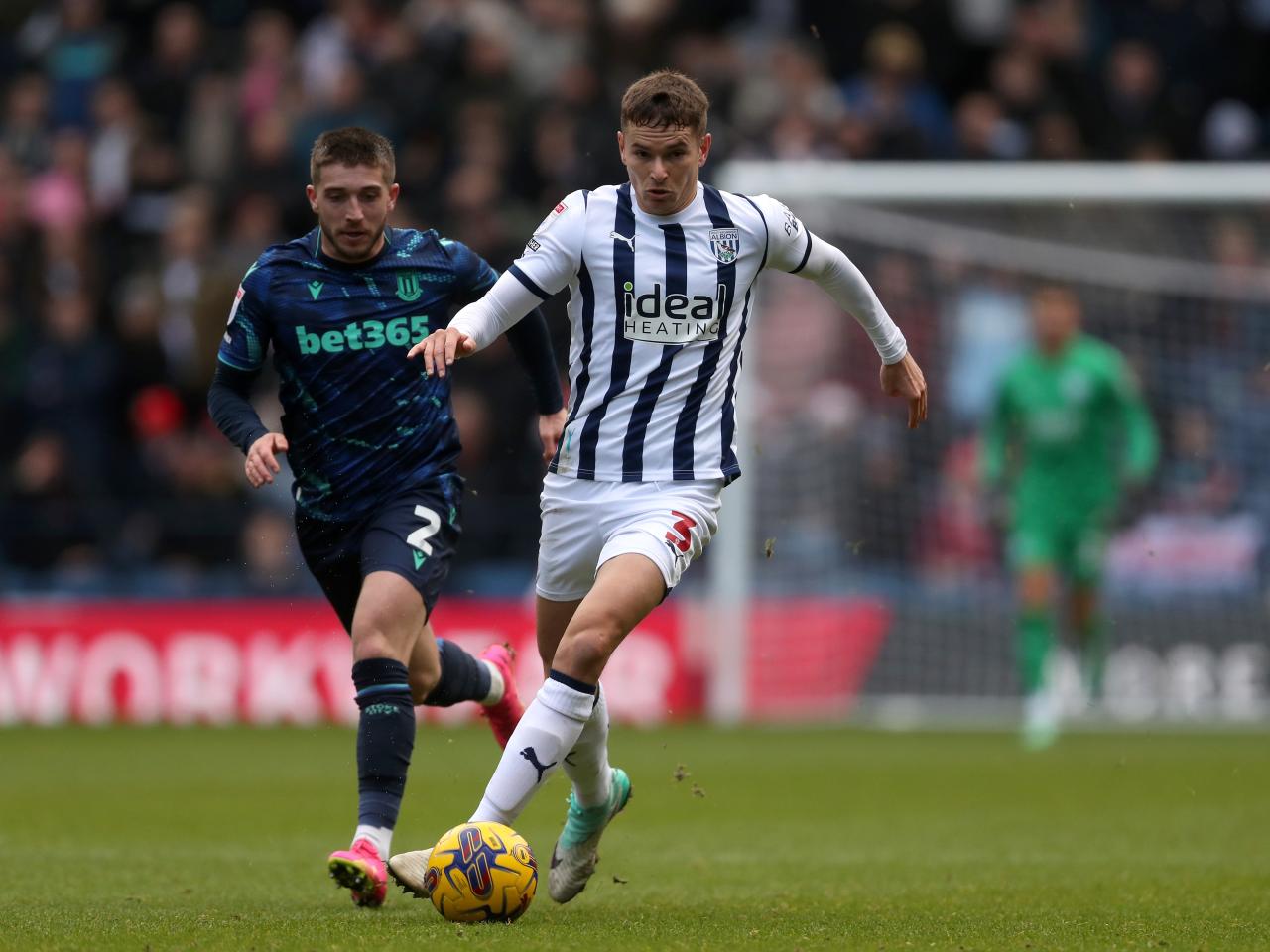 Conor Townsend on the ball against Stoke 