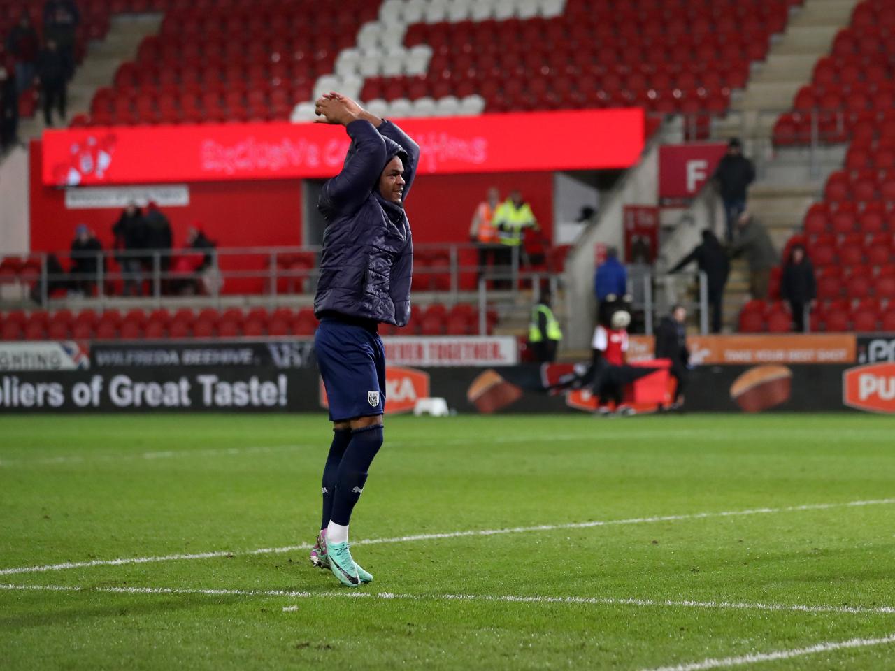Grady Diangana celebrates after the match