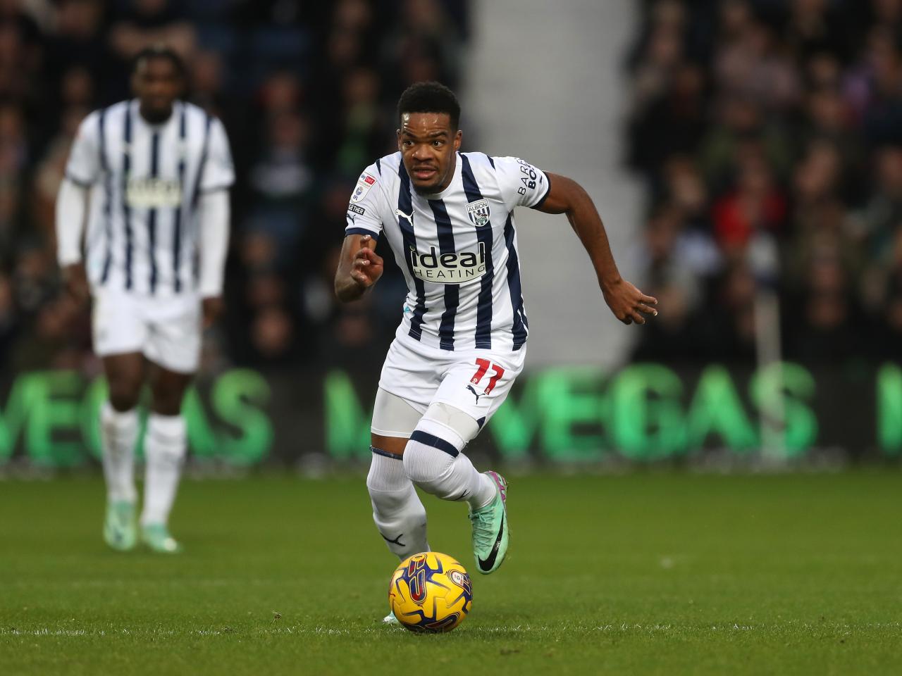 Grady Diangana on the ball against Norwich