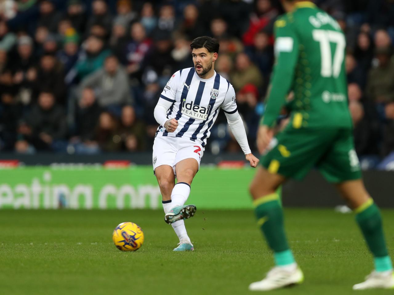 Alex Mowatt on the ball against Norwich