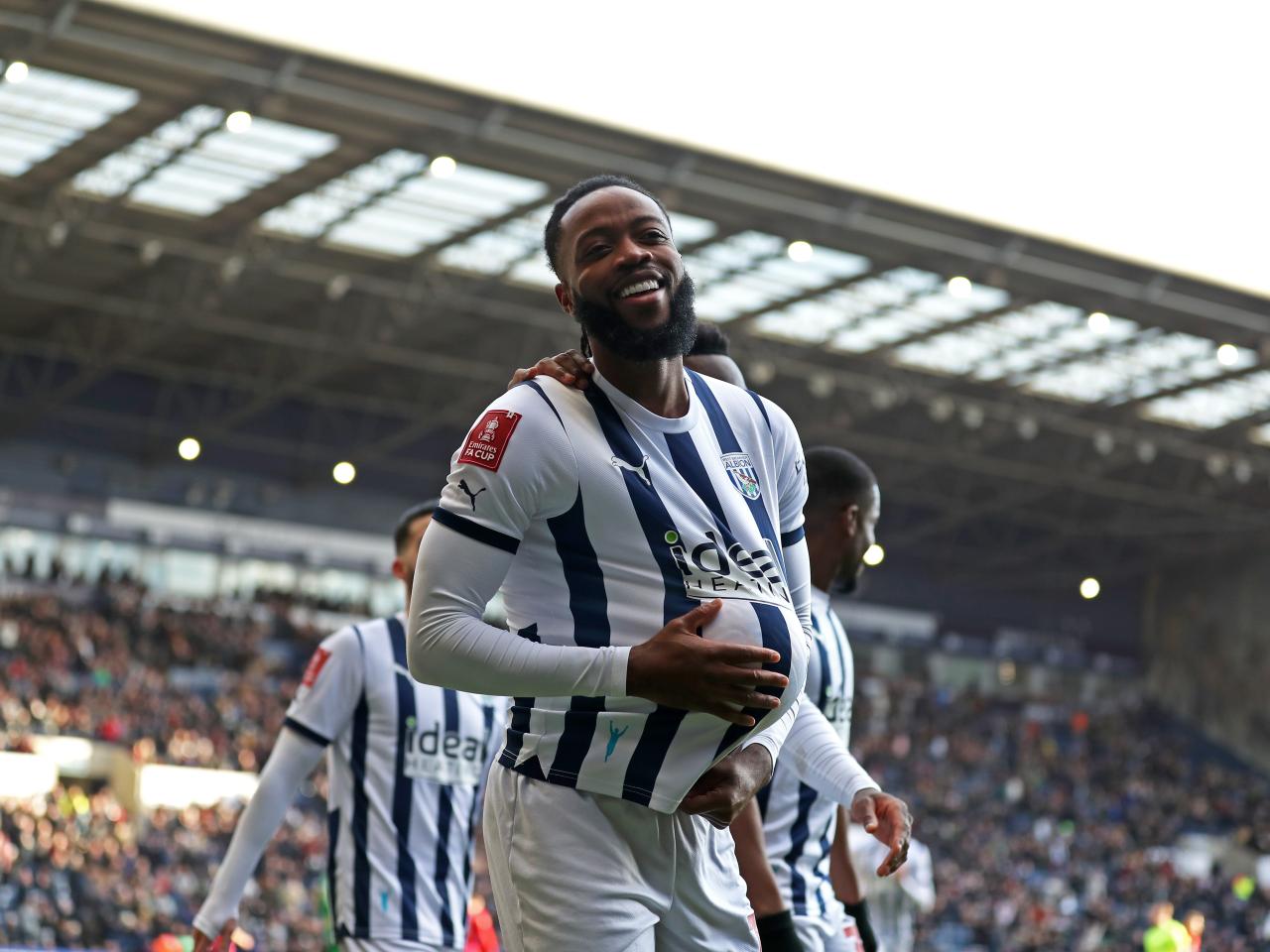 Nathaniel Chalobah celebrates scoring against Aldershot 