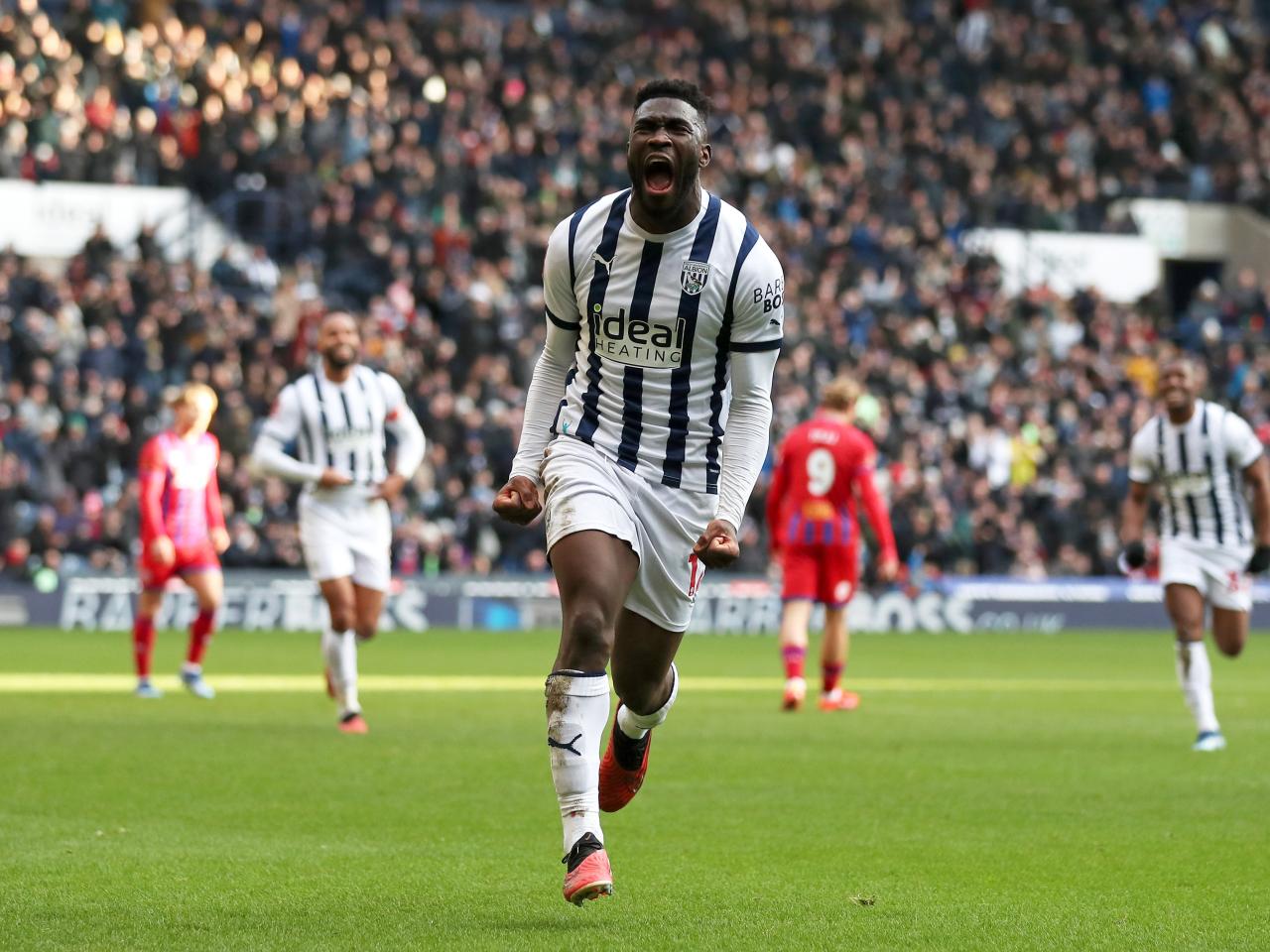 Daryl Dike celebrates scoring against Aldershot