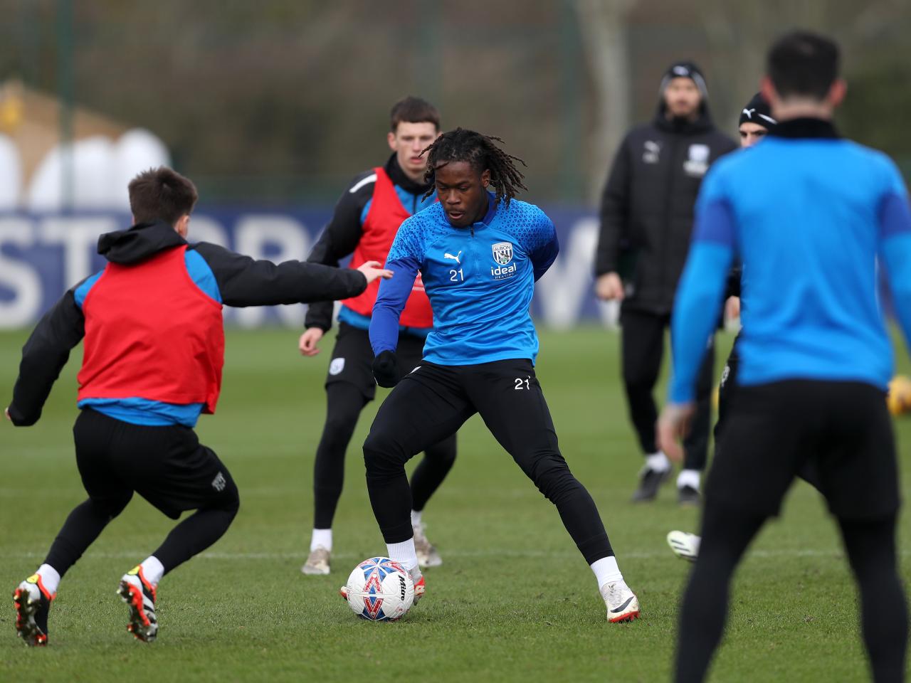 Brandon Thomas-Asante on the ball in training
