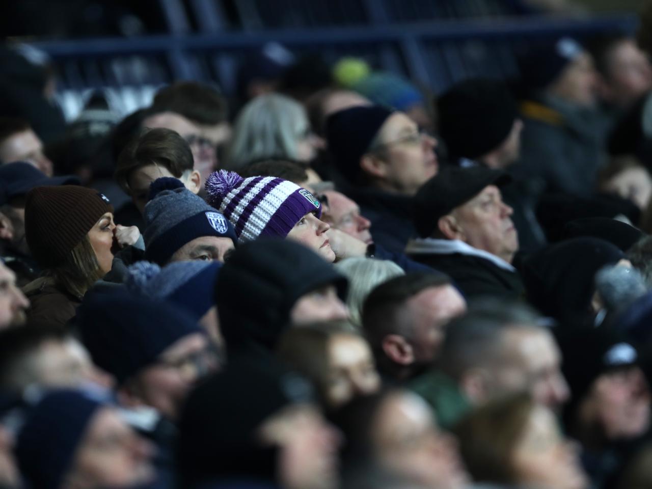 Albion fans at The Hawthorns against Blackburn 