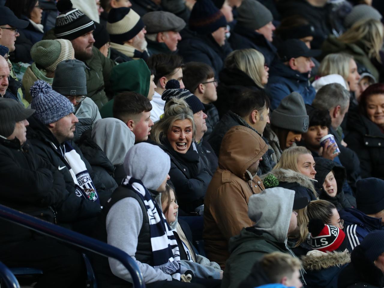 Albion fans in the crowd against Aldershot
