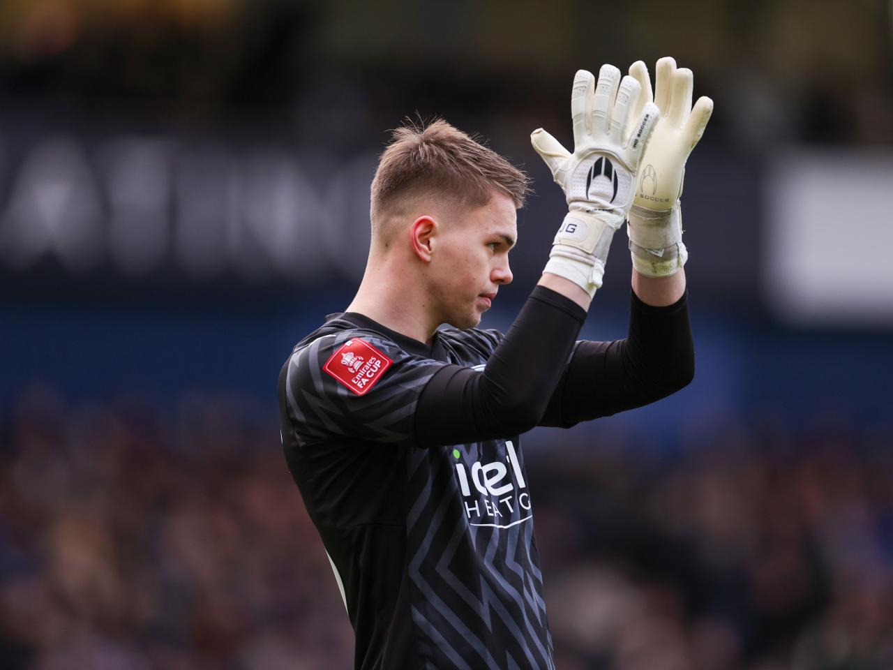 Josh Griffiths in action against Aldershot Town