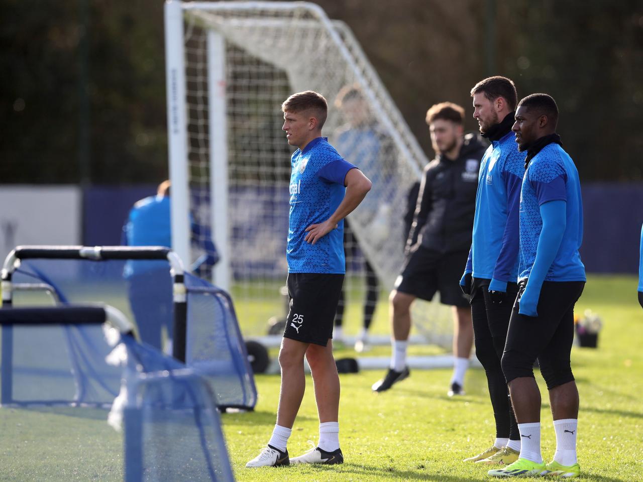 Callum Marshall waiting during a training session