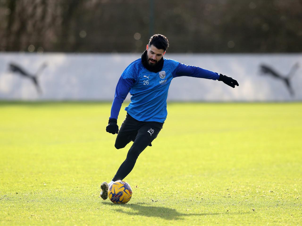 Pipa on the ball during a training session