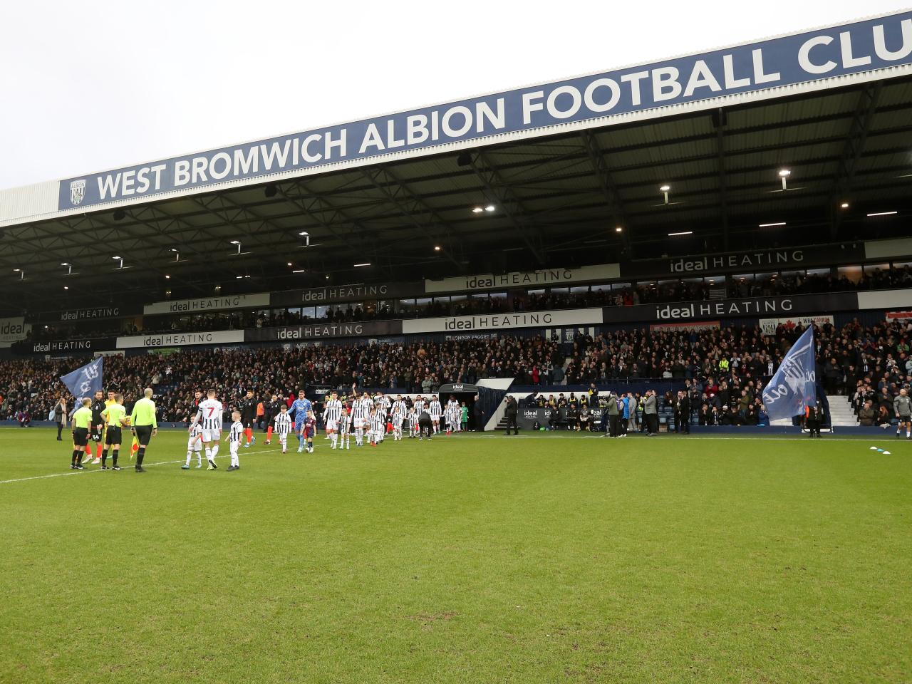 Albion players walk out of the tunnel ahead of kick-off at The Hawthorns