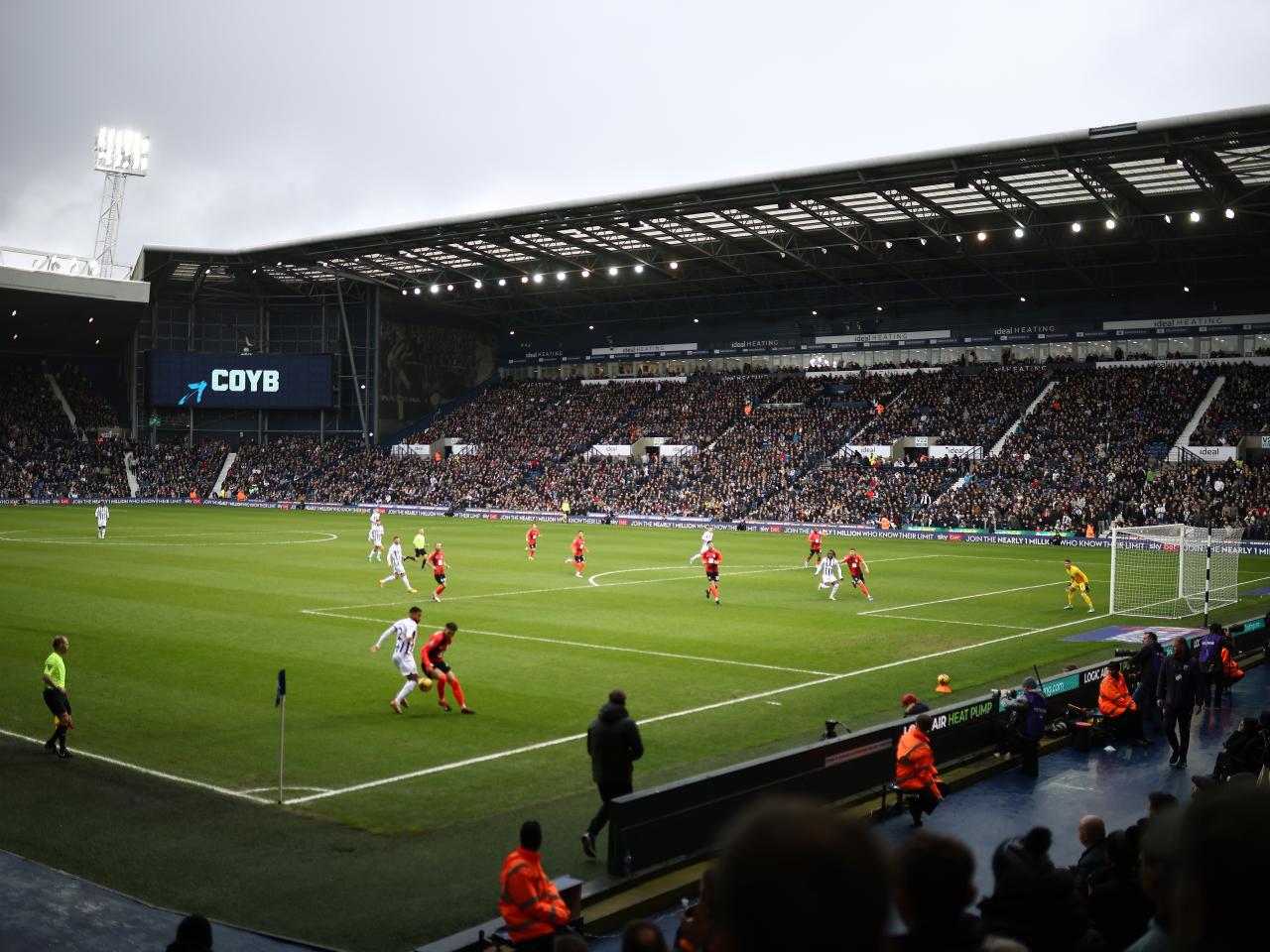 A general view of match action from Albion v Blues